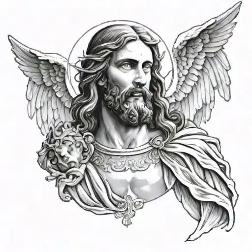 Jesus Holding Angels Back