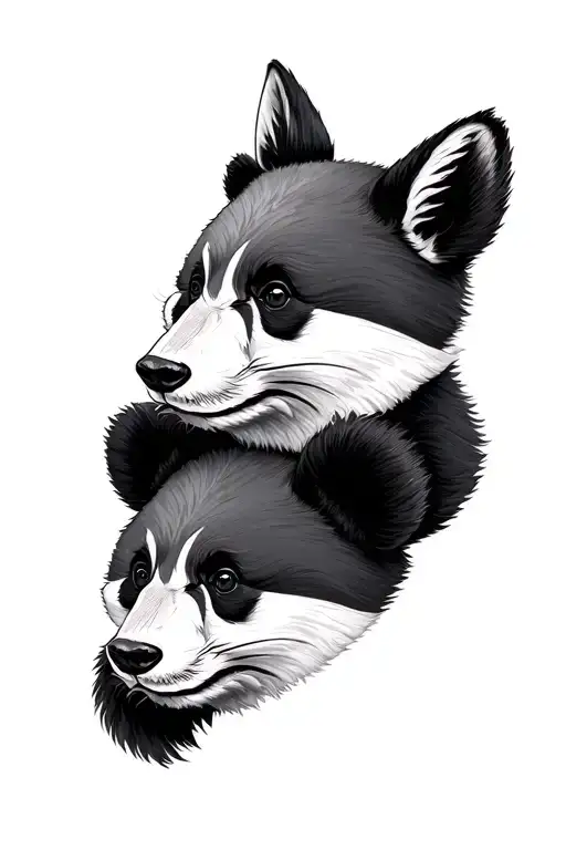 Panda Fox Bear Heads Wrapped