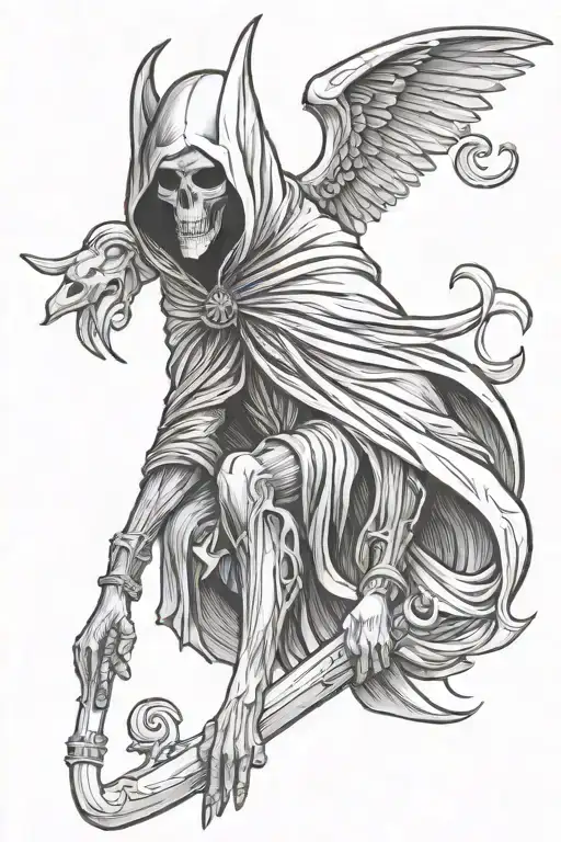 Grim Reaper With Anubis Face