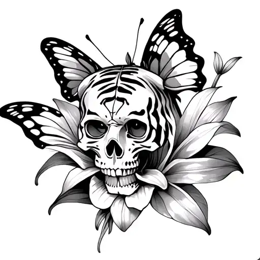 Tiger Lilly's With Skull Butterfly Made