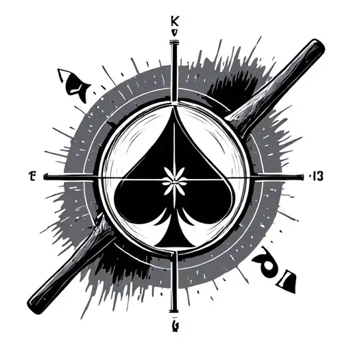 Sniper Mildot Reticle And Poker Spade