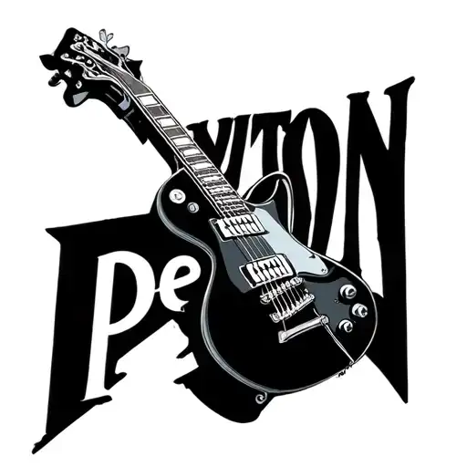 The Name Peyton With Electric Guitar