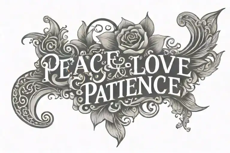 Peace Love Patience Words