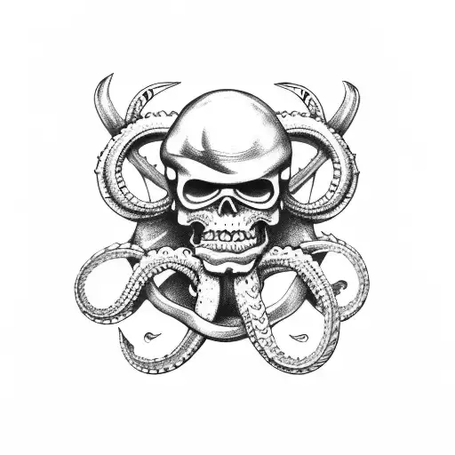 Nautical Arm Sleeve Pirates Kraken