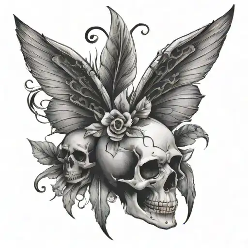 Skull With Fairy Wings