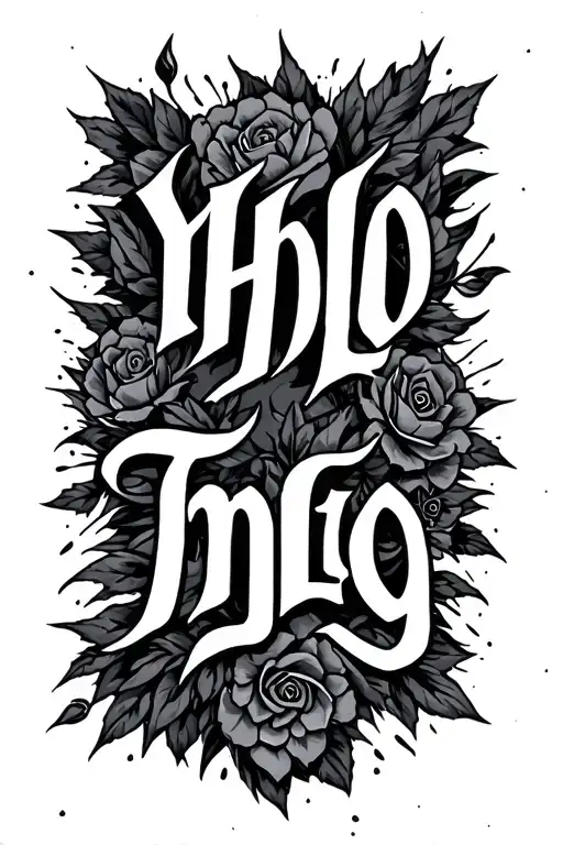 Yhlqmdlg Text Minimal Tattoo Only Text And Simple Typography