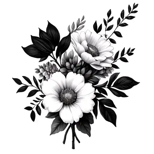 Mayapriljunemarch November December September Birth Flower Bouquet