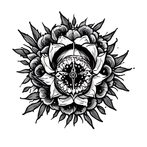 Traditional Symbolic Tattoo Protection Curse