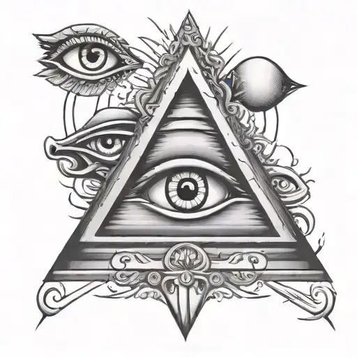 All Seeing Eye Pyramid See No Evil Hear No Evil