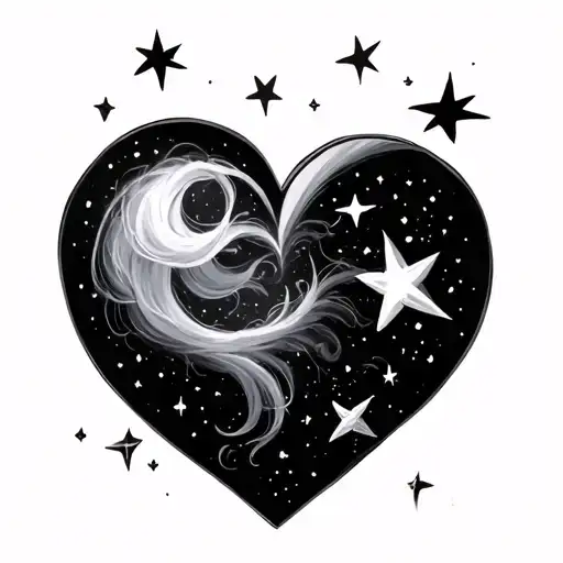 Stars Gazing Love Heart