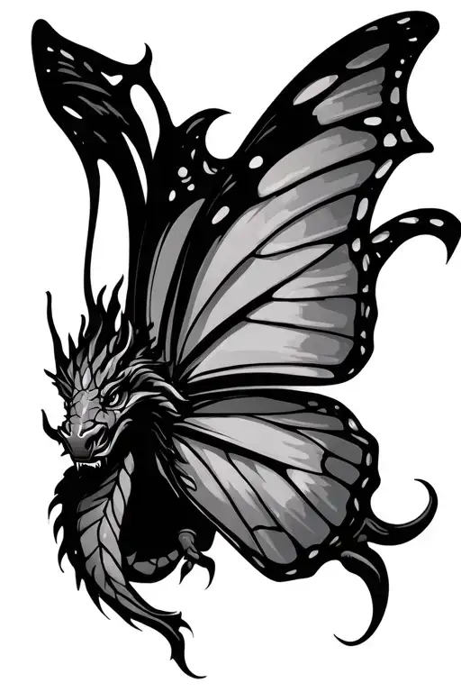 Aries Dragon Butterfly Flying