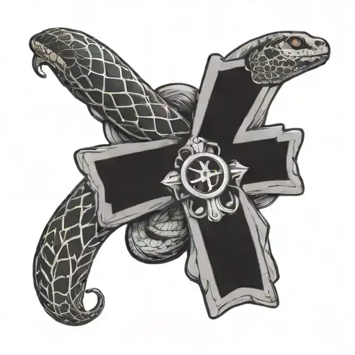 Basic Star Of Life With The Snake Wrapped Around A Cross