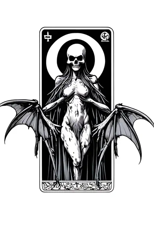 Mothman Death Tarot Card Small