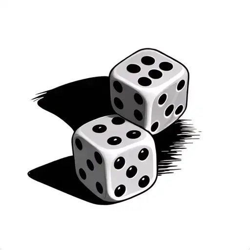 Two Dice With A Shadow
