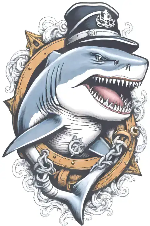 Shark Biting An Anchor