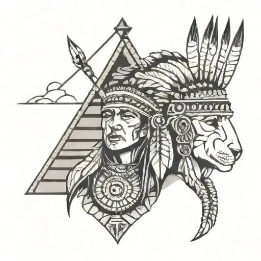 Indian With Tipi And Fireplace