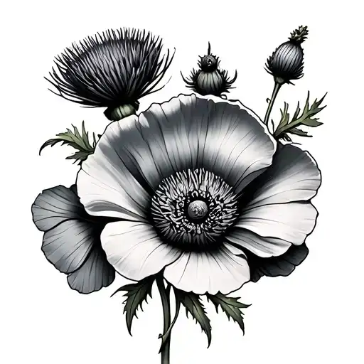 Thistle Shamrock And Poppy