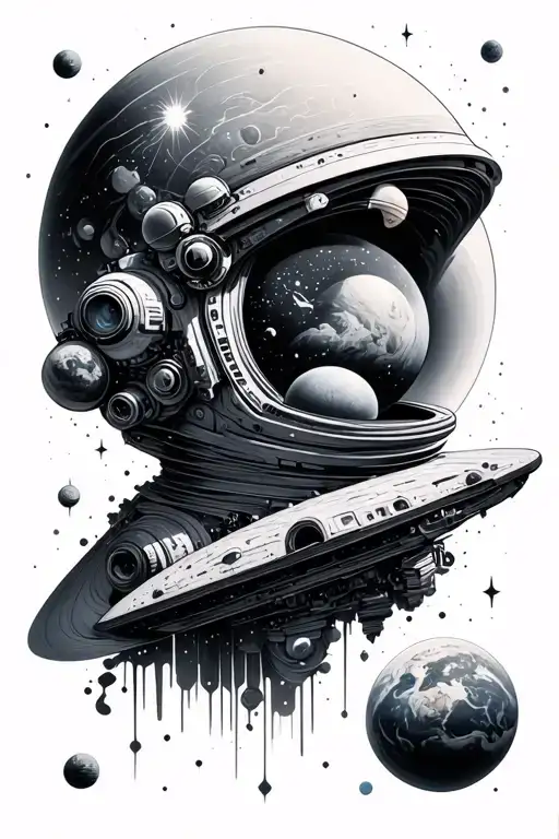 Geo Realism Space Themed