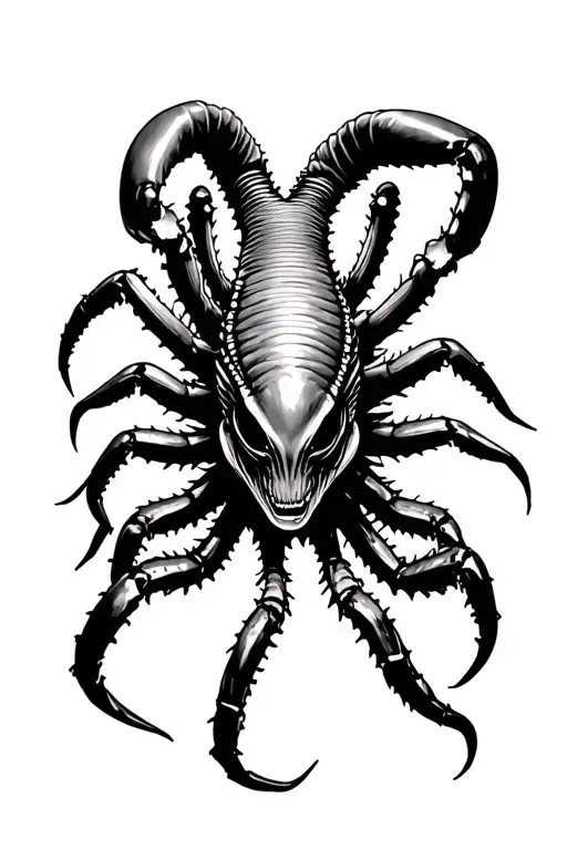 Get A Tattoo Of A Facehugger From The Movie Alien On Arm