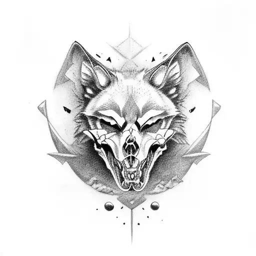 Wolf's Skull And Bones