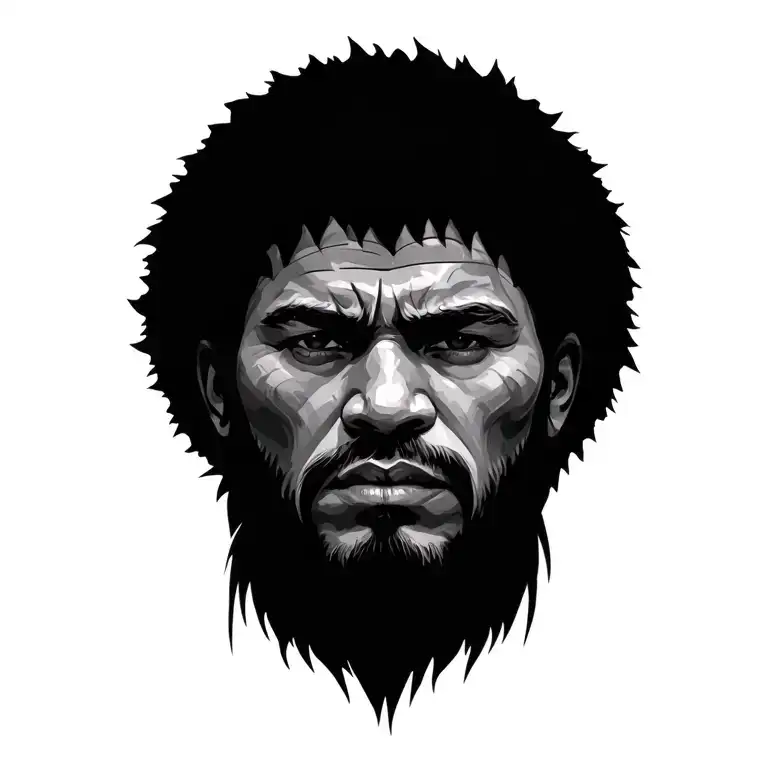 Australian Abooriginal Warrior Portriat