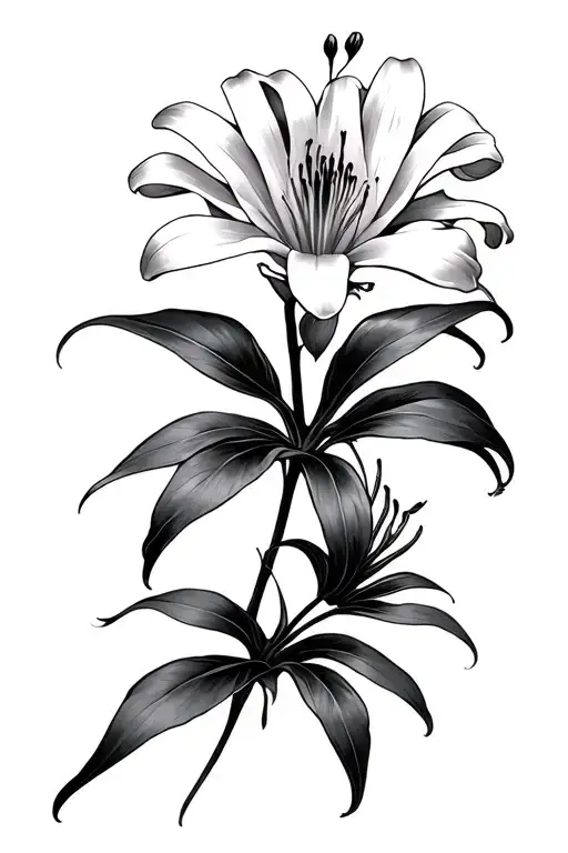 Spine Tatto Red Spider Lily Small