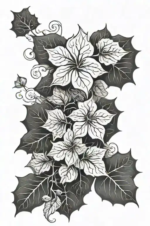 Ivy Leaves Floral Wraps All The Way