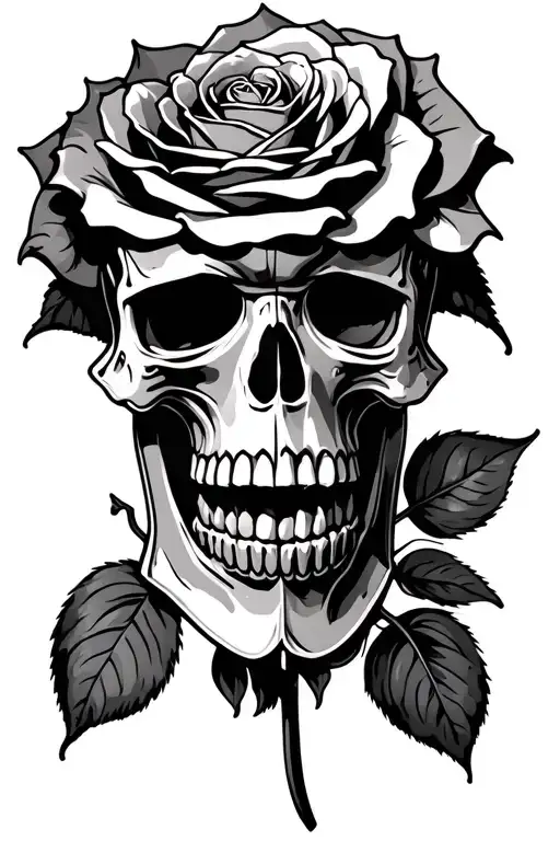 Gladiator Skull Rose