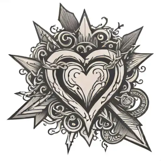 Caltic Love Heart Arrow Chain