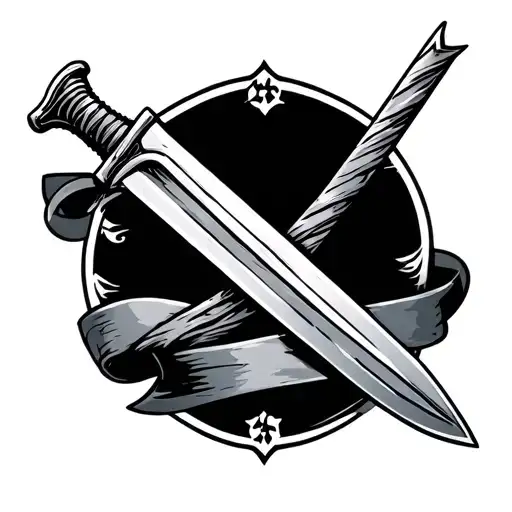 Sword And Banner Wrapped