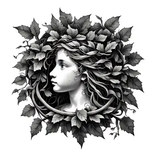 Child Of Gaia Symbol Made Of Ivy Leaves