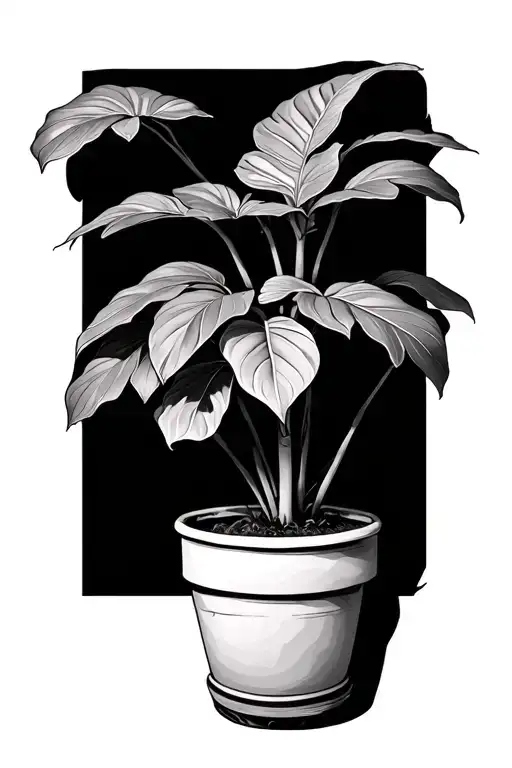 Polly Alocasia Plant In Pot