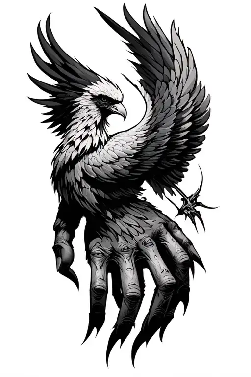 Shied With Phoenix In Spartan Hand