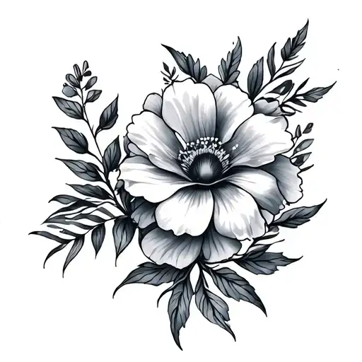 Wrap Around Arm With Birth Flower