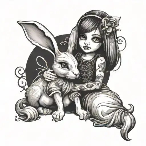 Gothic Bunny And Child