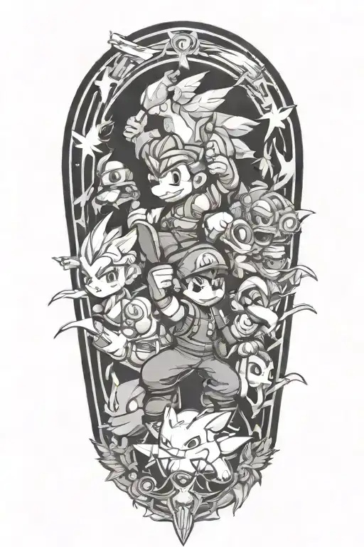 Super Smash Bros Characters Playing