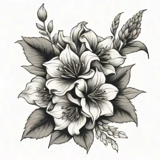 January Birth Flower Two June Birth Flower May Birthflower Bouquet With Stems Tied With A Bow