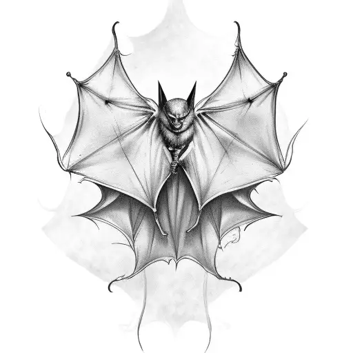 Bat Wings Stretched Out