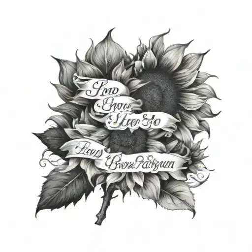 Sunflower With The Words I Love You My Babybear