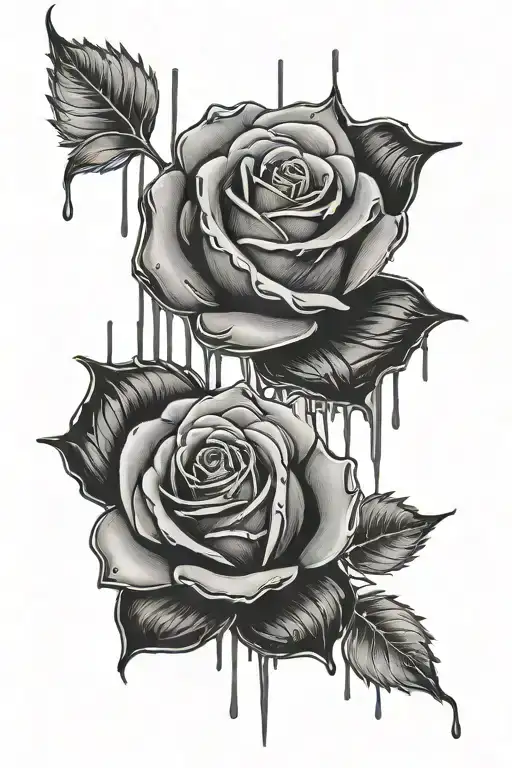Black Rose Dripping Blood