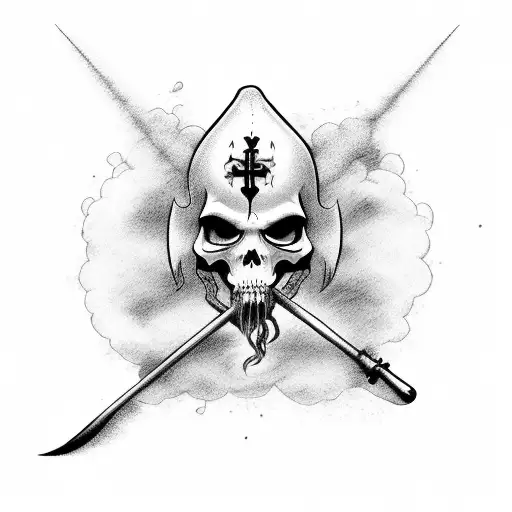 Grim Reaper Scythe Clouds