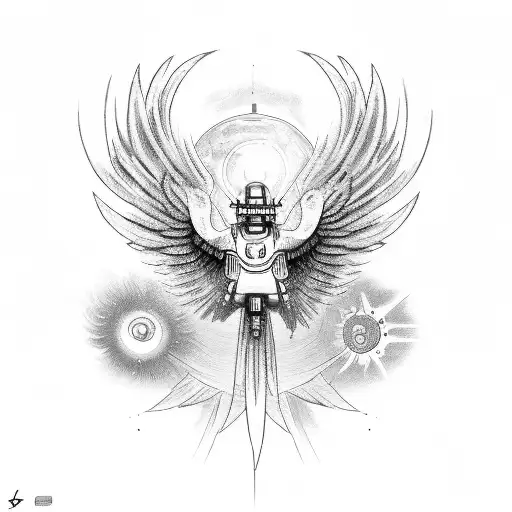 Phoenix Robot With Sun