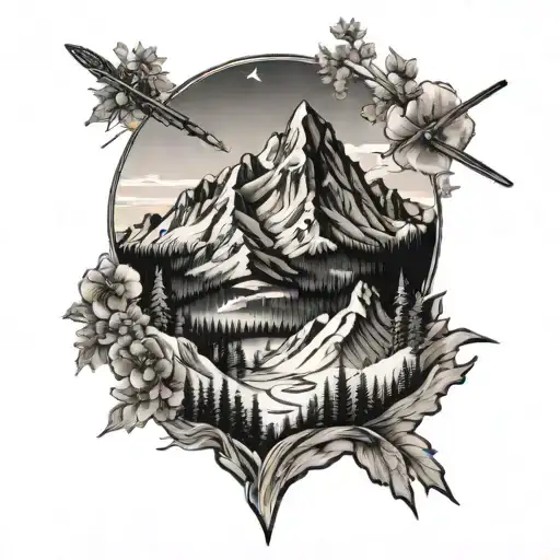 Skiing Mountain Landscape