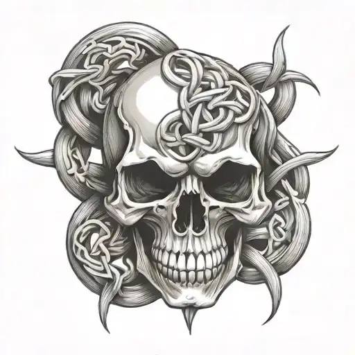 Skull Knot Intertwined