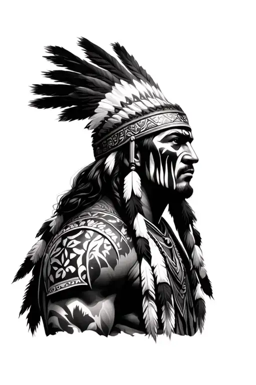 Native American War Paint Warrior Male