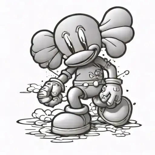 A Cartoon Version Of A Kaws Cartoon