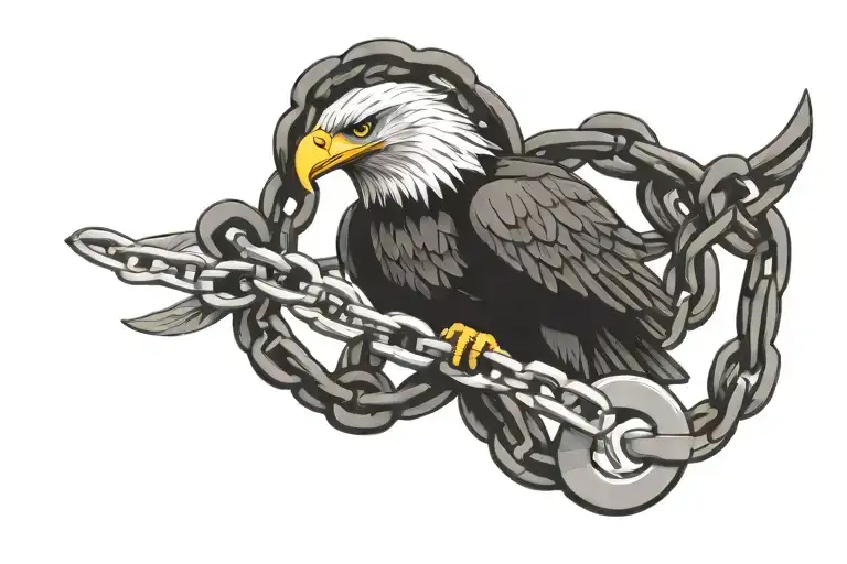 Eagle Holding Chain