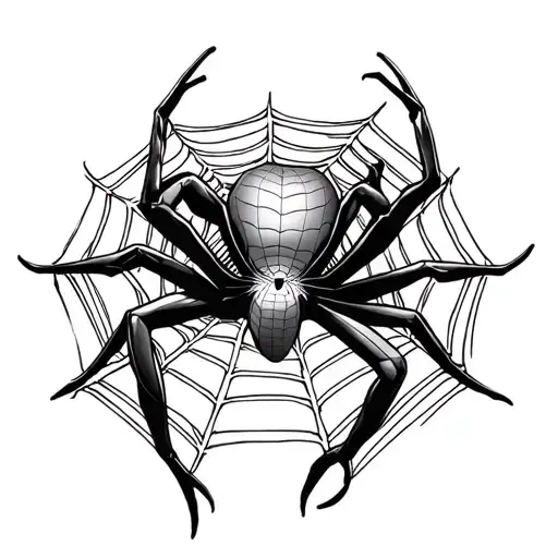 Spider-man Spider On Web