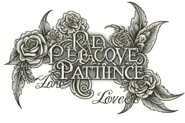 Peace Love Patience Words