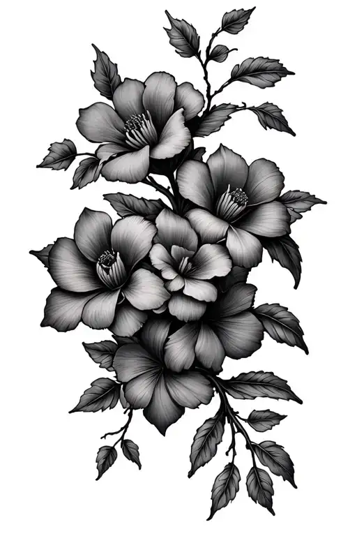 Vine Wrapping With Flowers